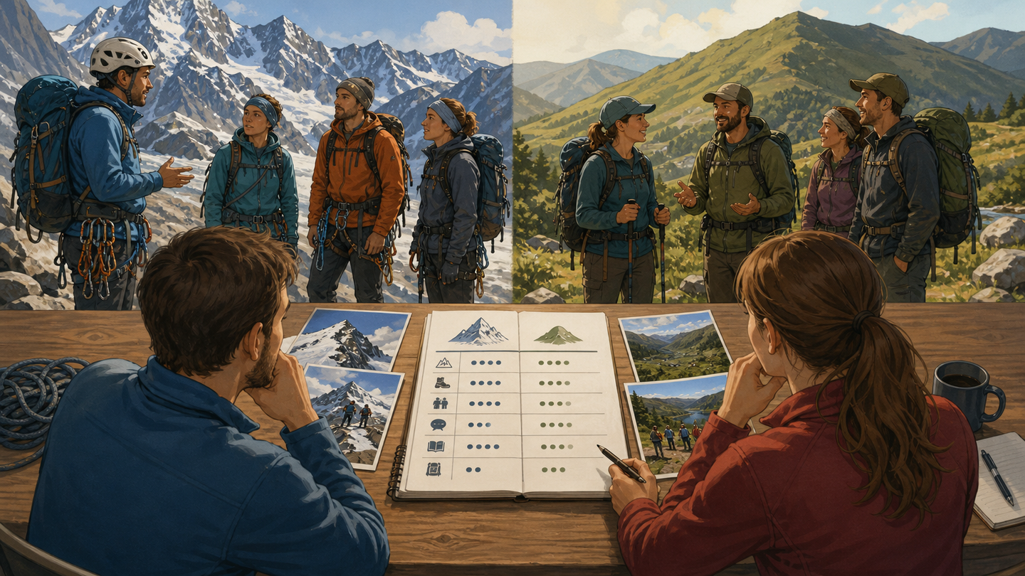 Supporting editorial scene for How to Compare Hiking and Mountaineering Clubs for Better Mountain Outings